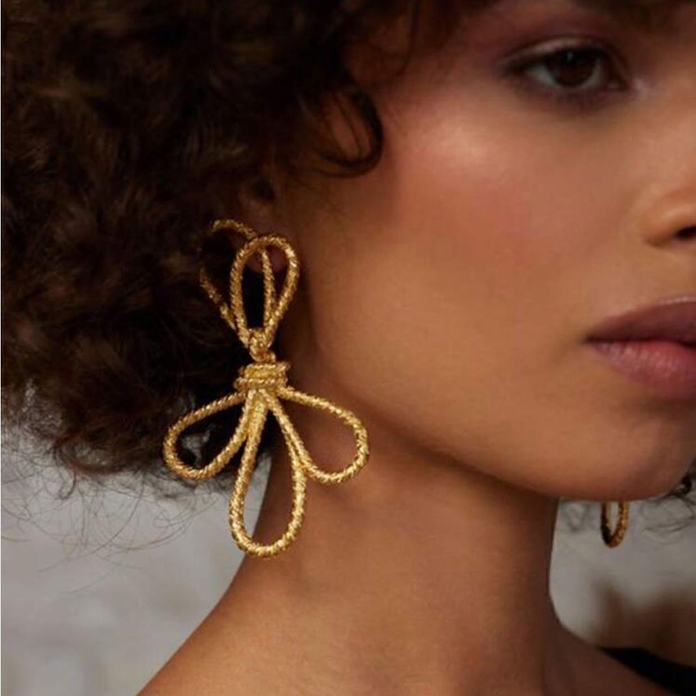 Bow  drop earring A950